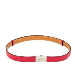 Pre Owned Hermes Rose Extreme Veau Epsom Leather Charniere Belt S