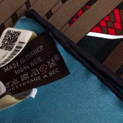 Pre Owned Hermes Cobalt Blue Double Sangle Silk Square Scarf