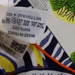 Pre Owned Hermés Multicolor Sieste au Paradis Silk Giant Scarf