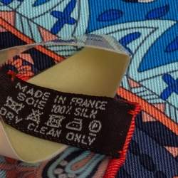 Pre Owned Hermès Cobalt Blue Jardin de la Maharani Silk Gavroche Scarf