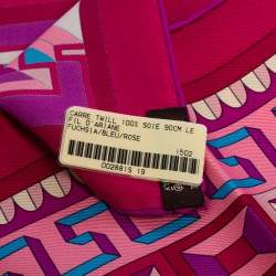 Pre Owned Hermes Fuchsia Pink Le Fil D'Ariane Silk Scarf