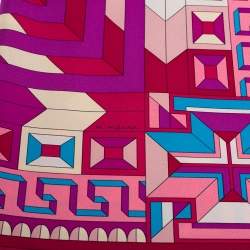 Pre Owned Hermes Fuchsia Pink Le Fil D'Ariane Silk Scarf