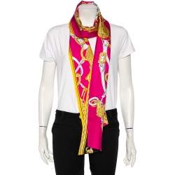 Pre Owned Hermès Bicolor Brides De Gala Silk Maxi Twilly Scarf