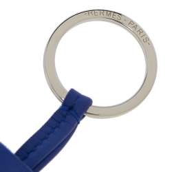 Pre Owned Hermes Blue Leather Carmen Tassel Key Ring