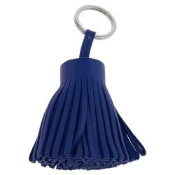Pre Owned Hermes Blue Leather Carmen Tassel Key Ring