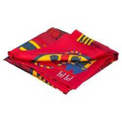 Pre Owned Hermès Bordeux Ronds De Marche Silk Scarf