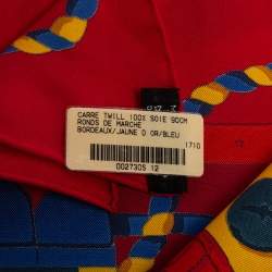 Pre Owned Hermès Bordeux Ronds De Marche Silk Scarf