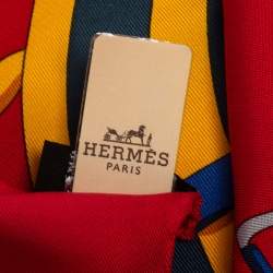 Pre Owned Hermès Bordeux Ronds De Marche Silk Scarf