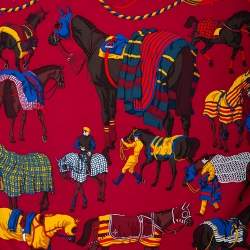 Pre Owned Hermès Bordeux Ronds De Marche Silk Scarf