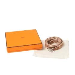 Pre Owned Hermes Brown/White Canvas Sangle Cavele 25 Bag Strap