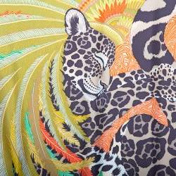 Pre Owned Hermès Multicolor Jaguar Quetzal Silk Scarf