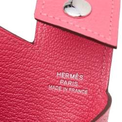 Hermes Rose Lipstick Cherve Leather H Tag Phone Case