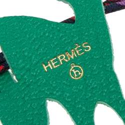 Pre Owned Hermes Rose Tyrien/Gris Mouette Petit H Dolphin Charm