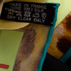 Pre Owned Hermès Black Selle D'Officier En Grande Tenue Silk Scarf