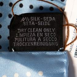 Pre Owned Hermés Blue Ex-Libris Carre Club Bandana Silk Scarf