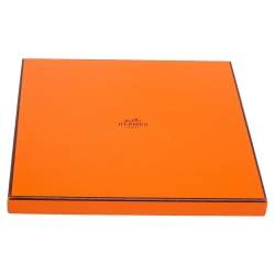 Pre Owned Hermes Pour Burj Al Arab Orange Silk Square Scarf