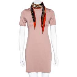 Pre Owned Hermes Multicolor Projets Carres Printed Silk Plisse Scarf