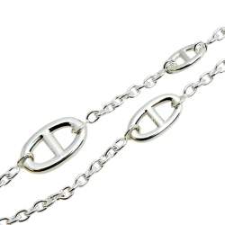 Pre Owned Hermes Sterling Silver Farandole Chain Necklace