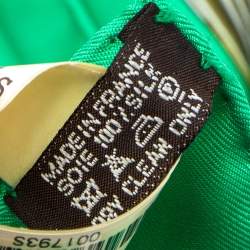 Pre Owned Hermes Green Brazil Printed Silk Square Scarf