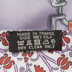 Pre Owned Hermes Multicolor Belt & Buckle Printed Silk Maxi Twilly