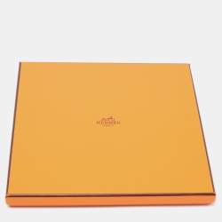 Pre Owned Hermes Orange The Three Graces Silk Square Scarf