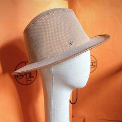 Hermes Brown Cappello Hat Size 56 cm