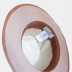 Hermes Brown Cappello Hat Size 56 cm