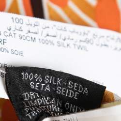 Pre Owned Hermès Multicolor Baobab Cat Silk Square Scarf