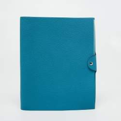 Hermes Gris Mouette Togo Calfskin ULYSSE GM NoteBook Cover NWTIB