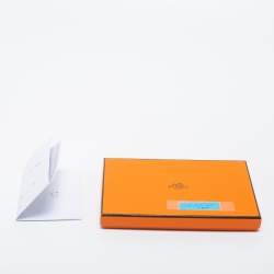 Pre Owned Hermes Craie/Lime/Chai Milo Lambskin and Swift Leather Rodeo Pegase Bag Charm PM