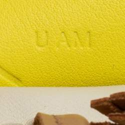 Pre Owned Hermes Craie/Lime/Chai Milo Lambskin and Swift Leather Rodeo Pegase Bag Charm PM