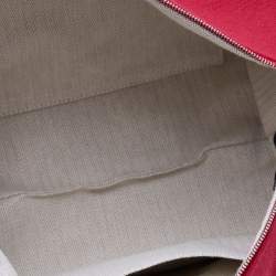 Hermes Carmin Toile Large Bride-A-Brac Cosmetic Pouch
