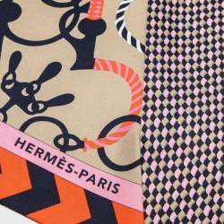 Pre Owned Hermes Multicolor Mors Et Tresse Silk Maxi Twilly Scarf