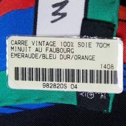 Hermes Multicolor Minuit Au Faubourg Printed Silk Square Scarf