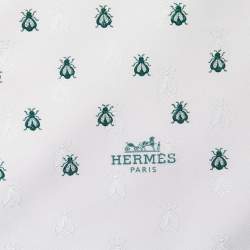 Hermes Light Blue Bee Printed Silk Square Scarf
