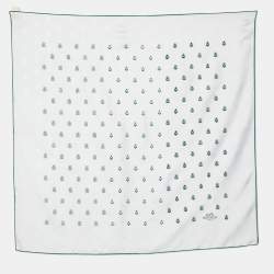 Hermes Light Blue Bee Printed Silk Square Scarf
