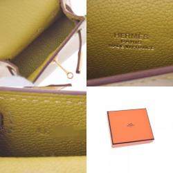 Hermes Yellow Tadalekt Leather Gold Hardware Kelly Twilly Charm Bag 