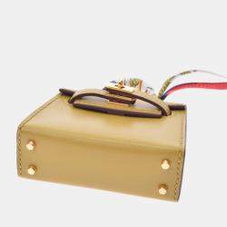 Hermes Yellow Tadalekt Leather Gold Hardware Kelly Twilly Charm Bag 