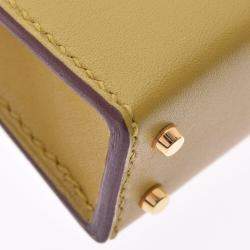 Hermes Yellow Tadalekt Leather Gold Hardware Kelly Twilly Charm Bag 