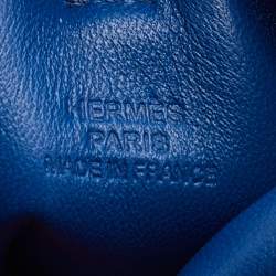 Hermès Orange Poppy/Bleu De France Milo Lambskin and Swift Leather Pilo Phone Case
