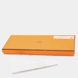 Pre Owned Hermes Jaune Bourgeon/Bleu Brume/Nata Milo and Swift Leather Rodeo Pegase Bag Charm PM
