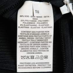 Pre Owned Hermes Black Silk Rib Knit Gaiters