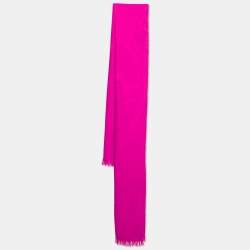 Pre Owned Hermès  Rose Indien Confettis d'Ex-Libris Cashmere Silk Stole