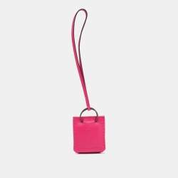 Hermes Pink Milo Lambskin & Swift Leather Bag Charm