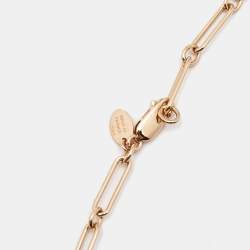 Hermes Kelly Enamel Rose Gold Plated Pendant Necklace