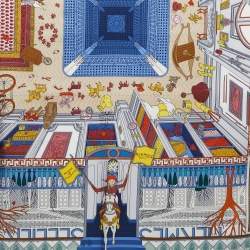 Hermès Multicolor Objets de Curiosité Printed Silk Square Scarf