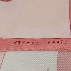 Hermès Pink Etude Pour Un Iris-Arc En Ciel Silk Square Scarf
