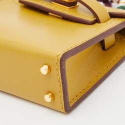Hermes Cardamome Tadelakt Leather Mini Kelly Twilly Bag Charm 