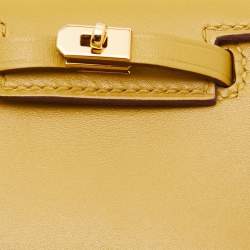 Hermes Cardamome Tadelakt Leather Mini Kelly Twilly Bag Charm 