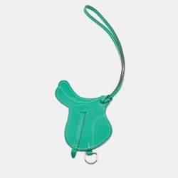 Hermes Vert Vertigo Swift Leather Paddock Selle Horse Saddle Bag Charm